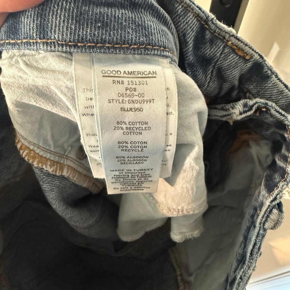 Good American '90s Duster Straight Leg Jeans Womens Size 4/27 Blue950 - Picture 7 of 11
